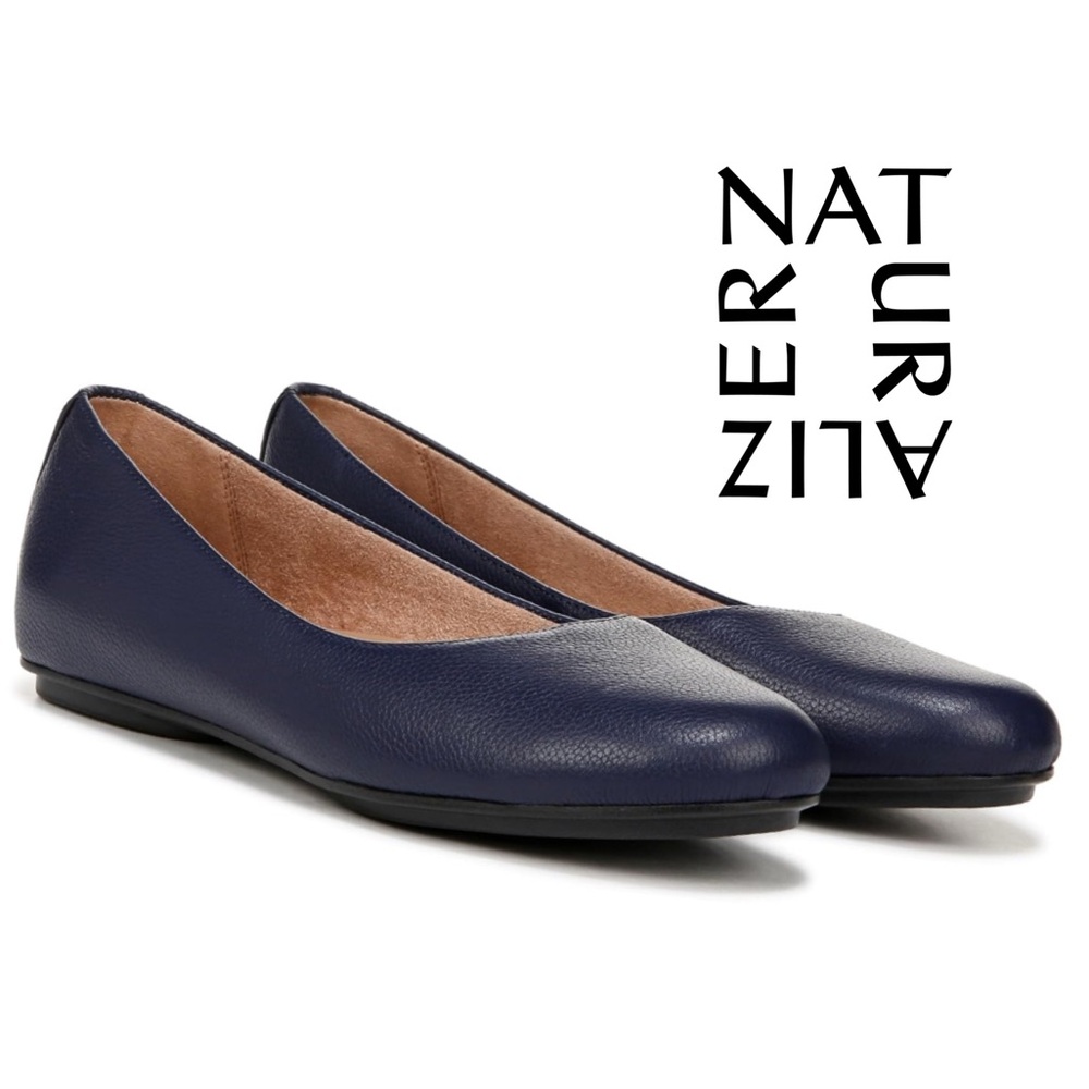 NWT Naturalizer Navy Midnight Blue Leather Ballet Flats 10W